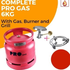 ProGas 6kg Cylinders With Gas, New Burner and Grill