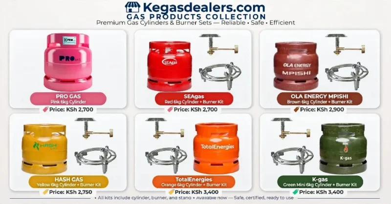 6kg Gas Cylinder Price Kenya 2026 | From KSh 2,700 [Free Delivery]