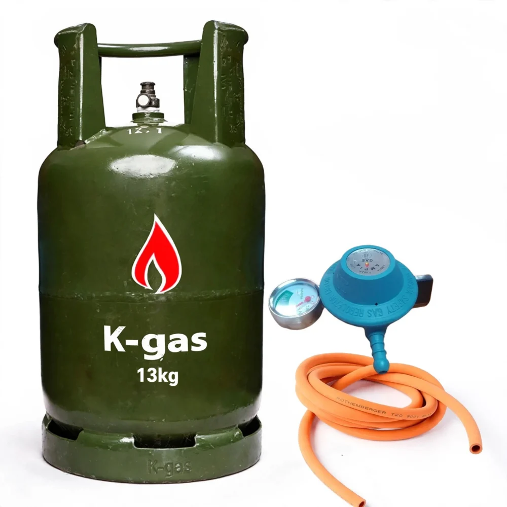 K-gas 13kg Full Set at Ksh 5500 (Ampia Regulator & Pipe) Fast Delivery - kegasdealers