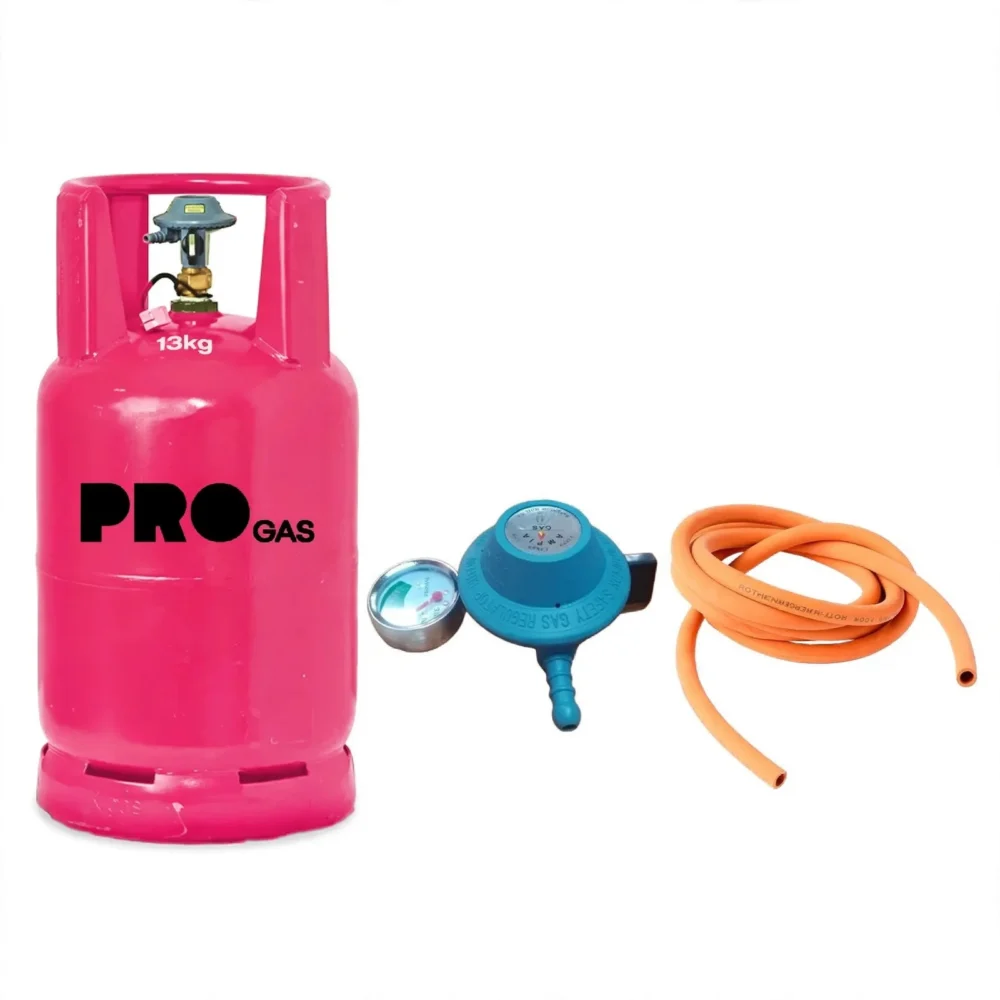 Progas 13kg Gas Cylinder Complete Set (Filled + Regulator + 3m Hose) at Ksh 4800 - kegasdealers