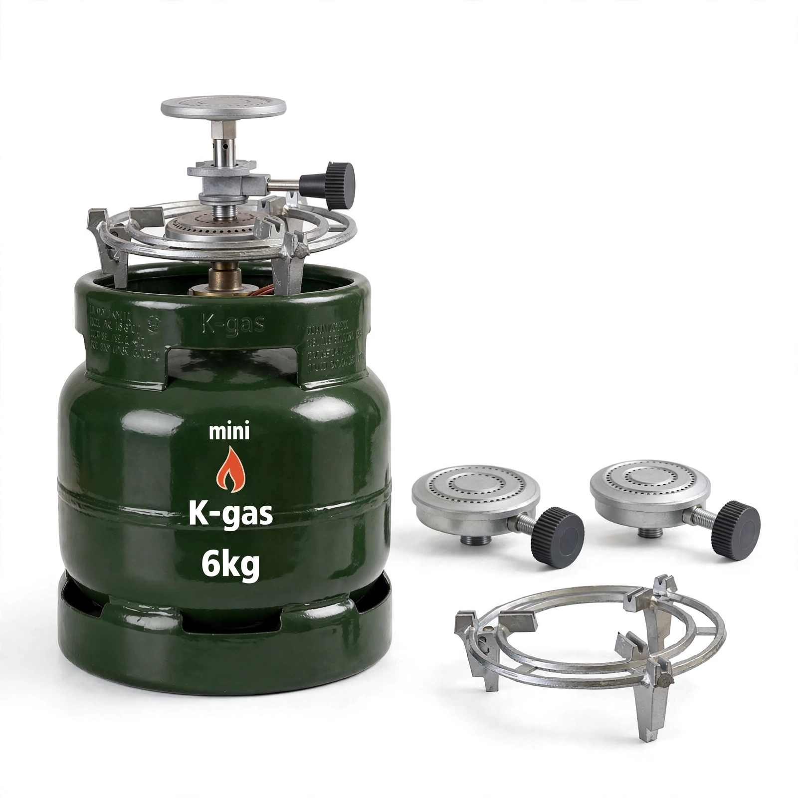 Total 6kg gas cylinder with burner and grill - kegasdealers