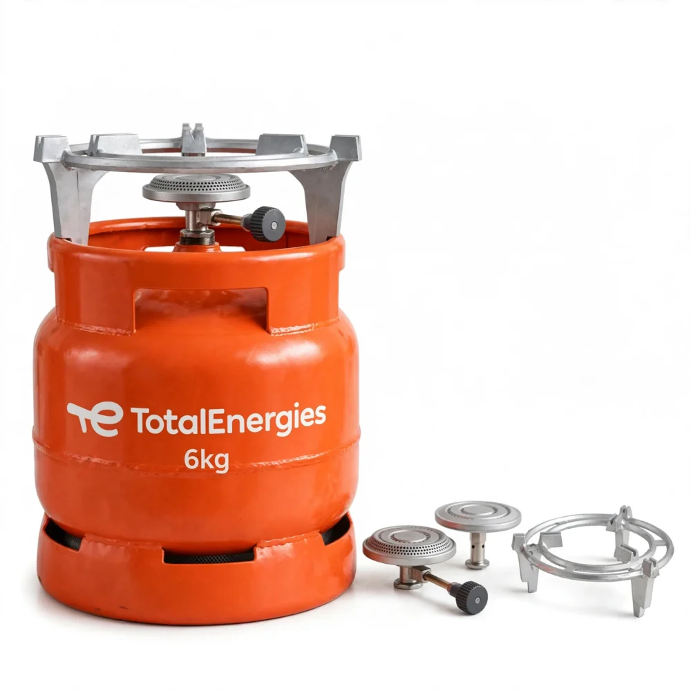 Total 6kg gas cylinder with burner and grill - kegasdealers